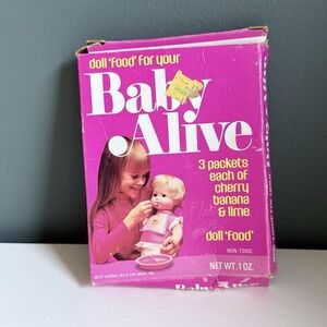 Rare‎ Kenner Baby Alive Baby Food Package 1973 unopened packets Incomplete T38